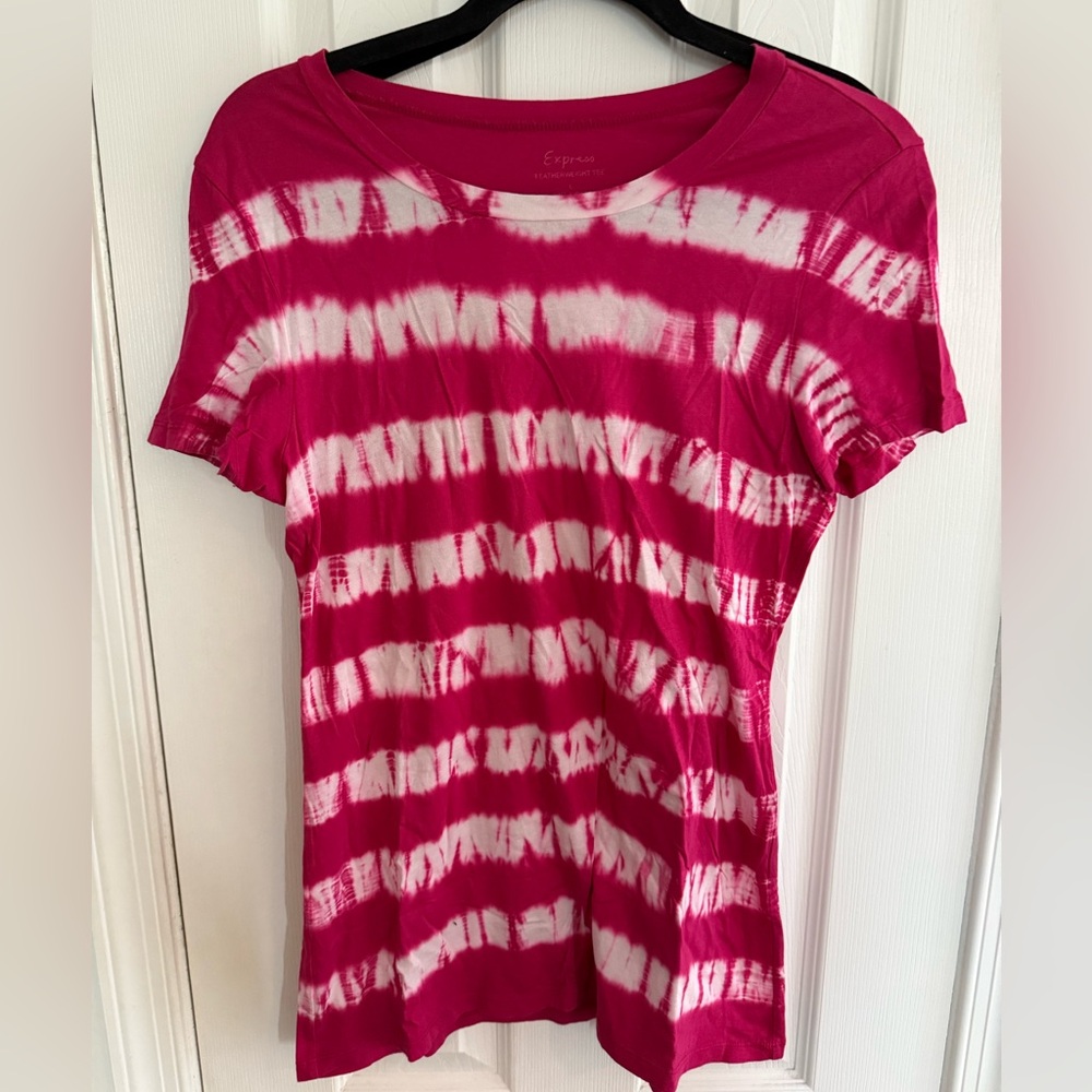 Express Pink Tie-Dye Women's Top Size Large